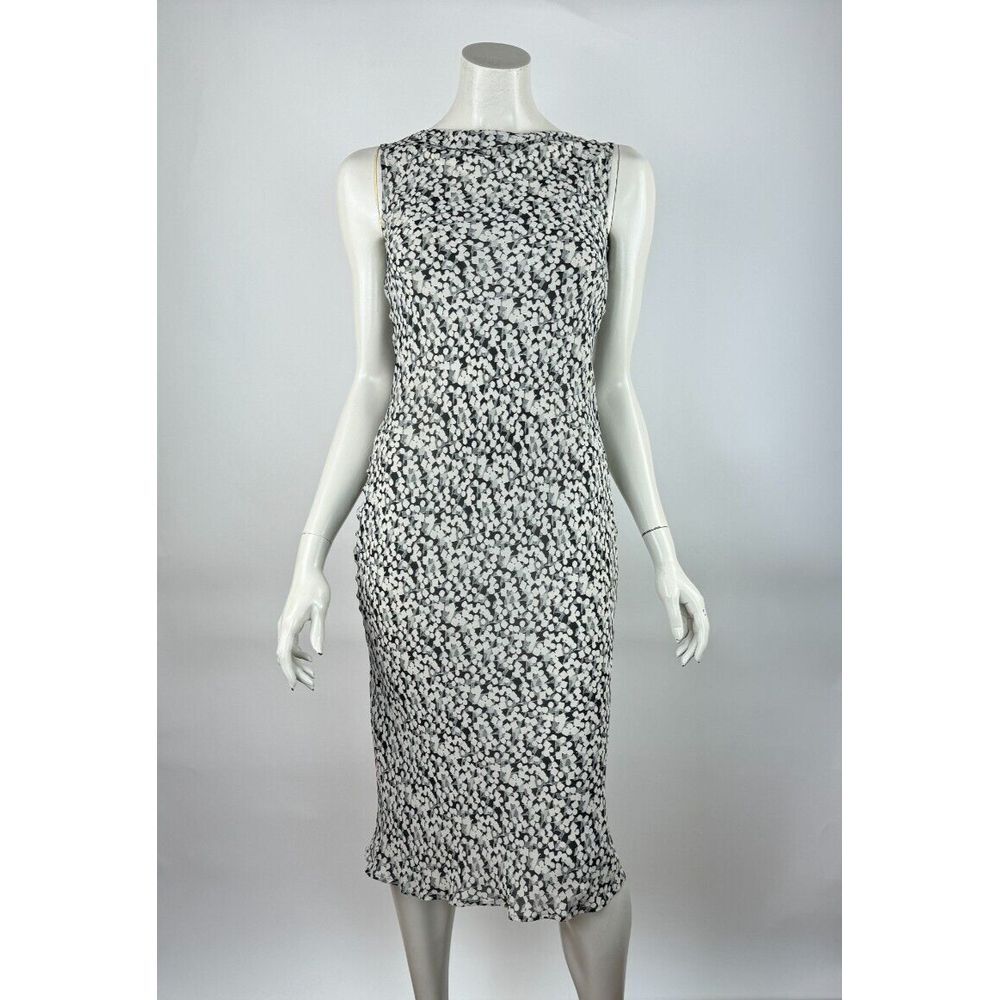 Max Mara‎ Silk Shift Dress Women 2 *Flaw lined Lightweight Boat Neck Sleeveless